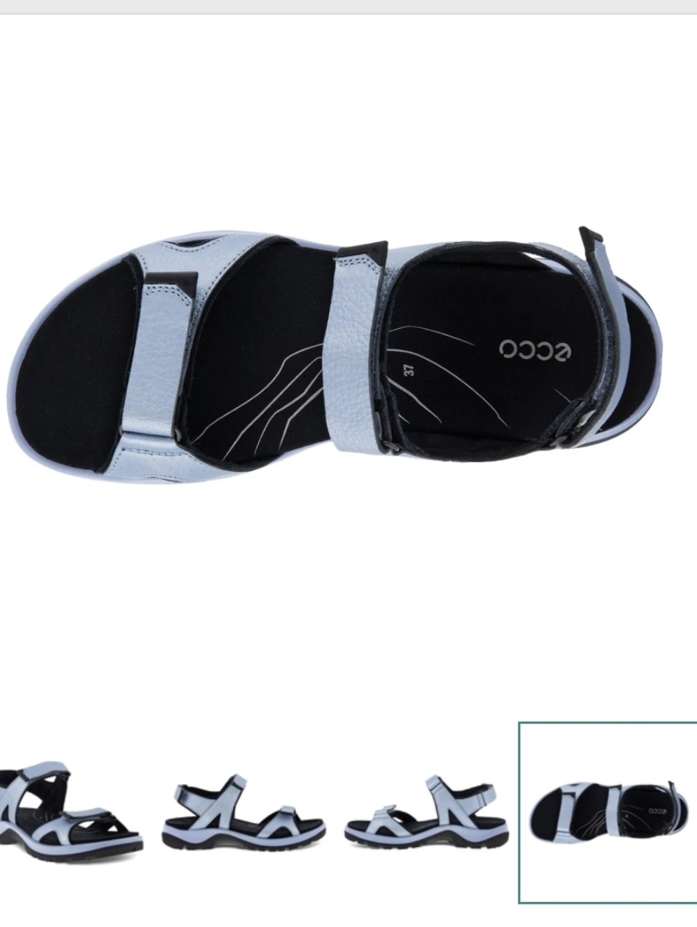 Ecco Women's Yucatan Offroad Eventide Pebble Leather Sport Sandals Sz 8/8.5